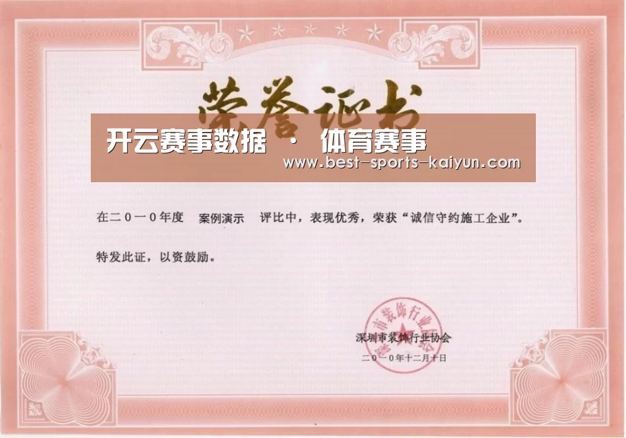 开云官网入口荣誉证书一(图1)
